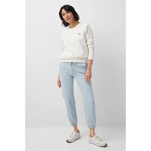 DL1961 Pull On Adjustable Waist Gwen Jogger in Powder Athleisure Comfy Pockets